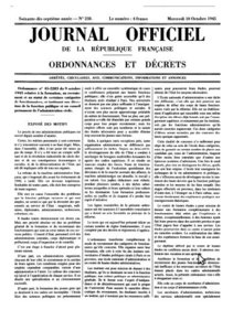 Ordonnance du 9 octobre 1945