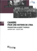 Couverture 13e cahier pour une histoire de l'ENA